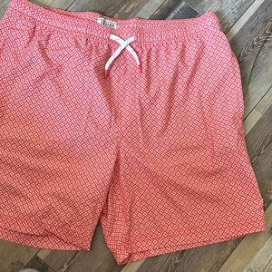 Elysian Men's Red Patterned Swim Trunks